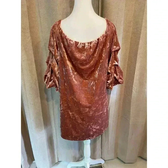 Forever 21 Contemporary Pink Rose Off Shoulder 3/4Sleeve Dress Womens Size Large - Picture 3 of 5